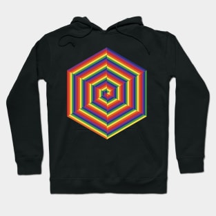 Split Rainbow Hex Hoodie